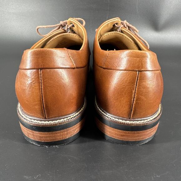 Cole Haan Shoes Men's 9.5 W Brown Leather Warren Cap Toe Derby Lace Up C20153 - Picture 5 of 12